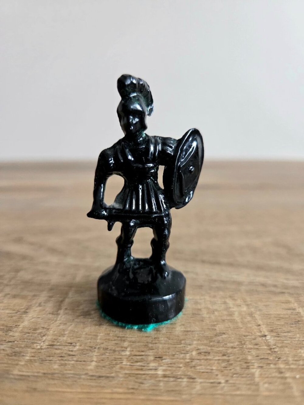 Vintage Roman Chess Replacement Pieces Black Metal Pawn Figure - Picture 1 of 5